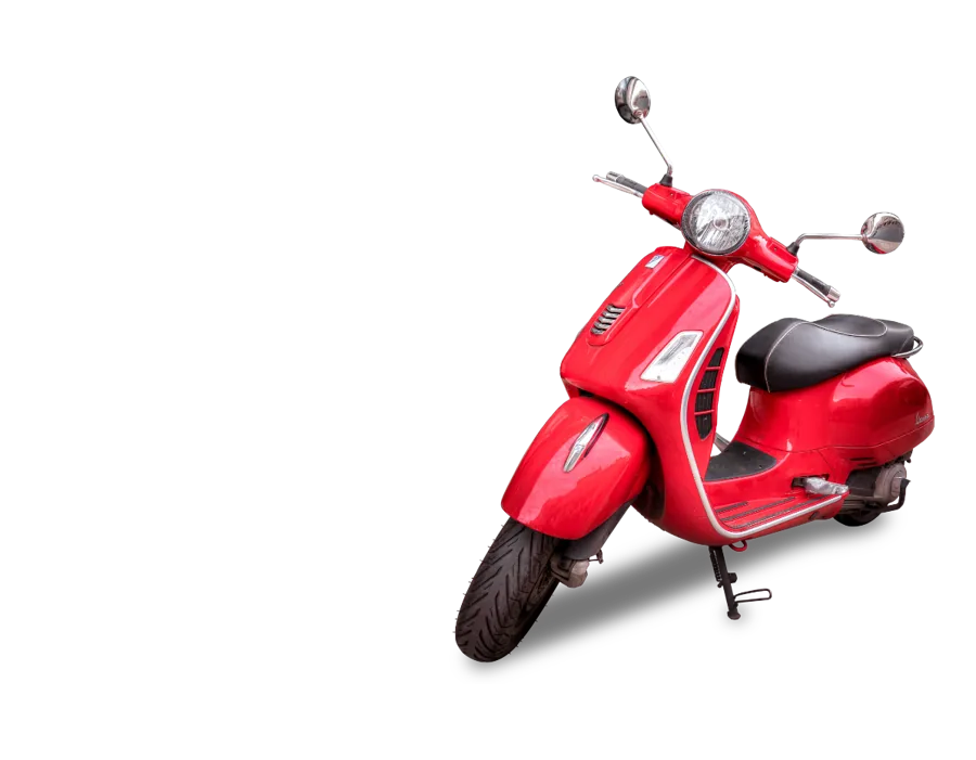 Roter Motorroller